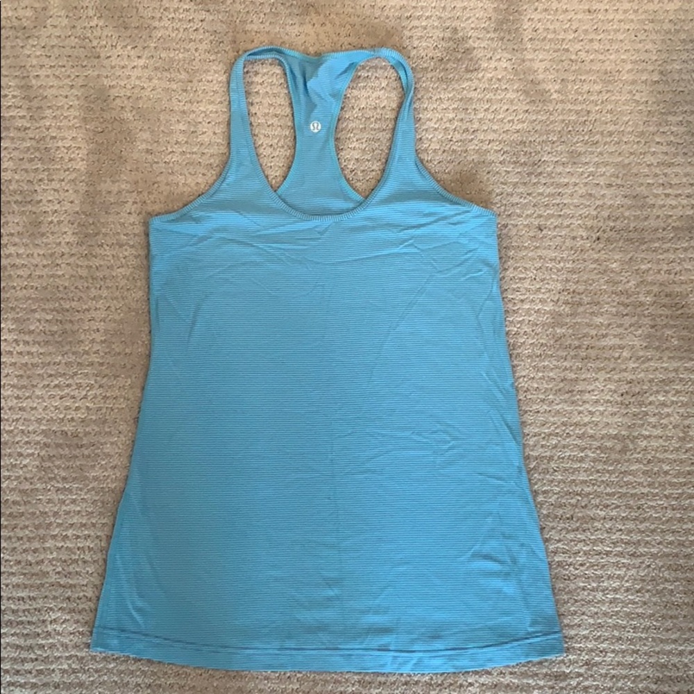 Cool racerback blue and gray stripe